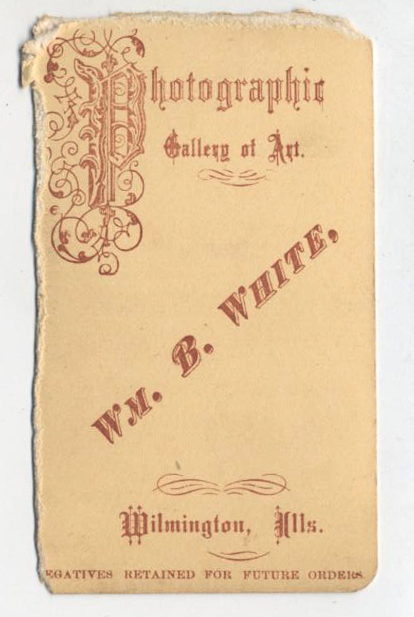 Vintage 1800s CDV Photo~Woman with Frown//Plain Dress//Broche//Wilmington Illinois