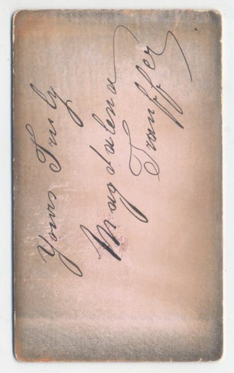 Vintage 1800s CDV Card Photo Of Woman With Up-Do Gazing Lovingly at the Camera