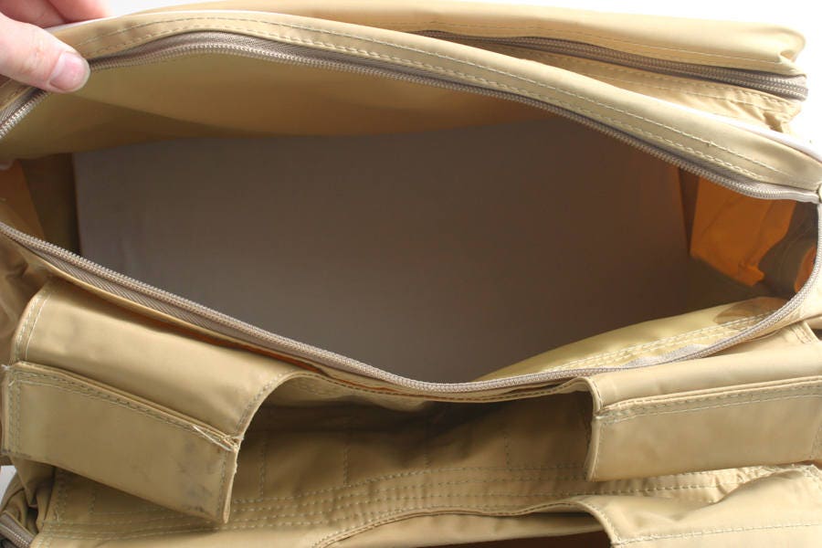 Camera Bag Vintage 1960S Tan And White