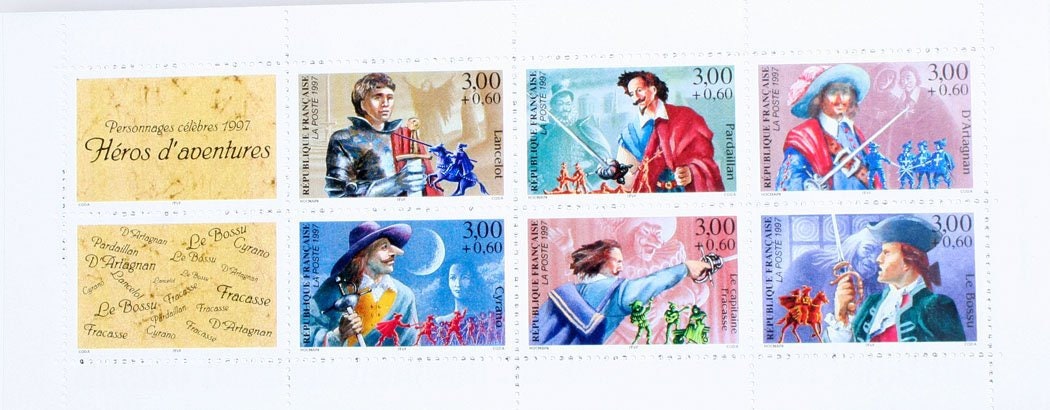 French Collectible Stamps//Red Cross Stamps//1997 Heroes of Adventures