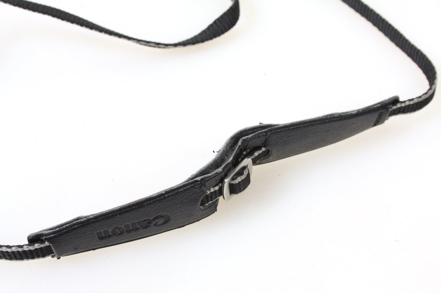 Camera Strap Black and Grey Pin Stripe 1970s