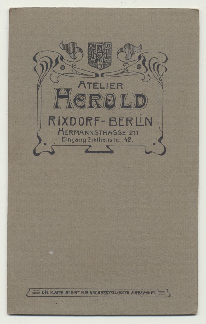 Handsome Man w/ a Well Kept Mustache, Fancy Umbrella, and Flowers. CDV. Berlin.