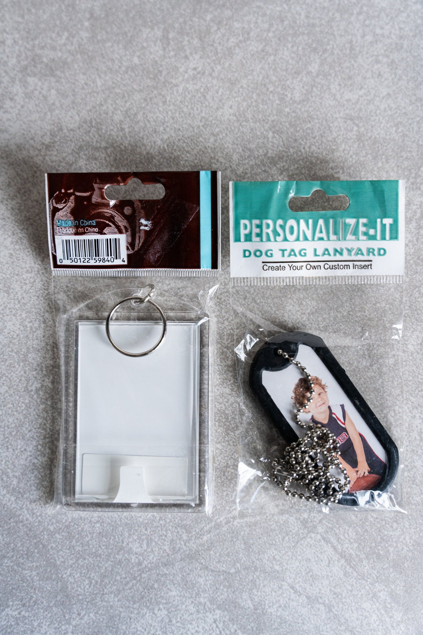 Vintage Wallet Size Snap-In Keytag and Dog Tag Lanyard