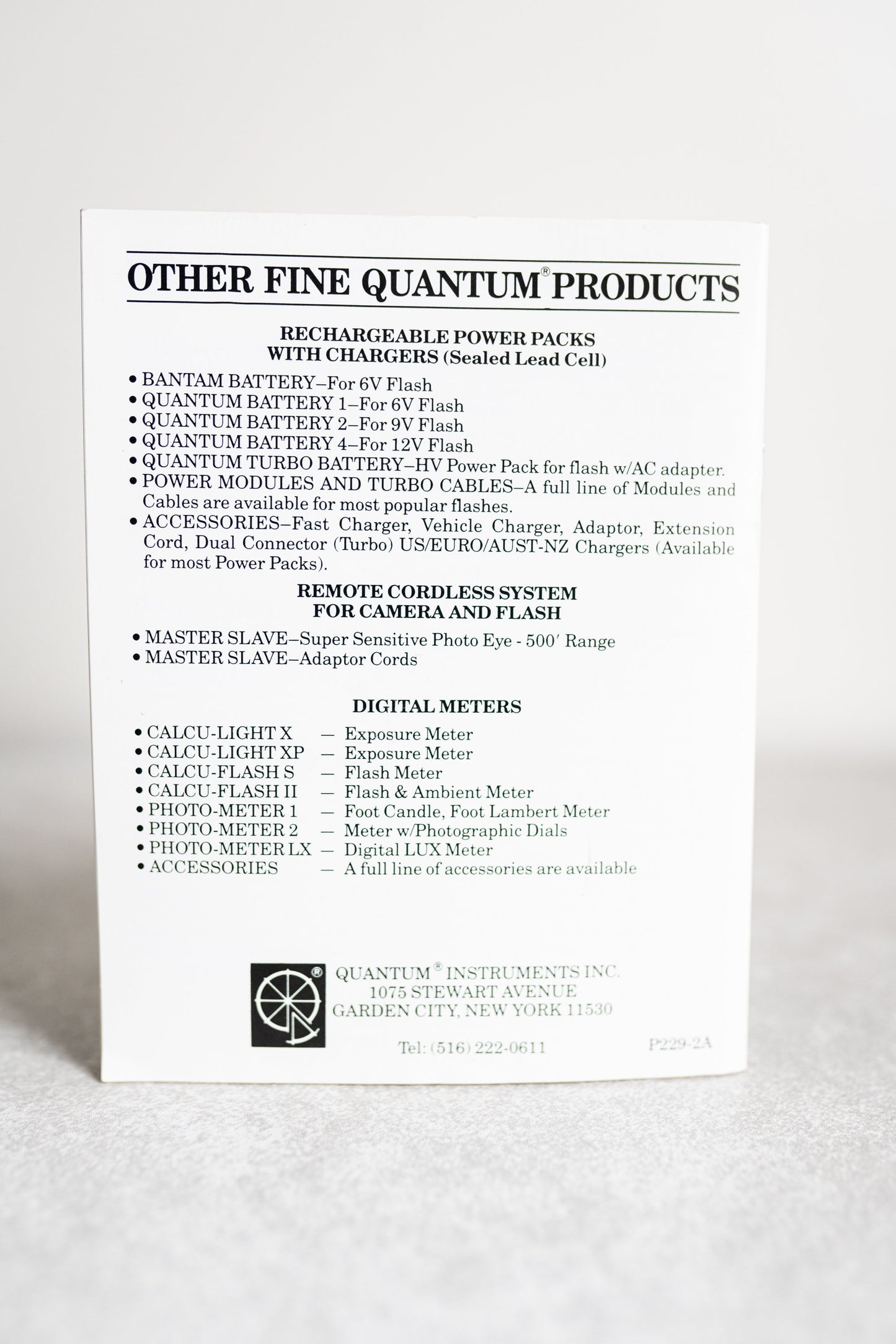 Quantum Instruments Radio Slave 4 Operating Instructions