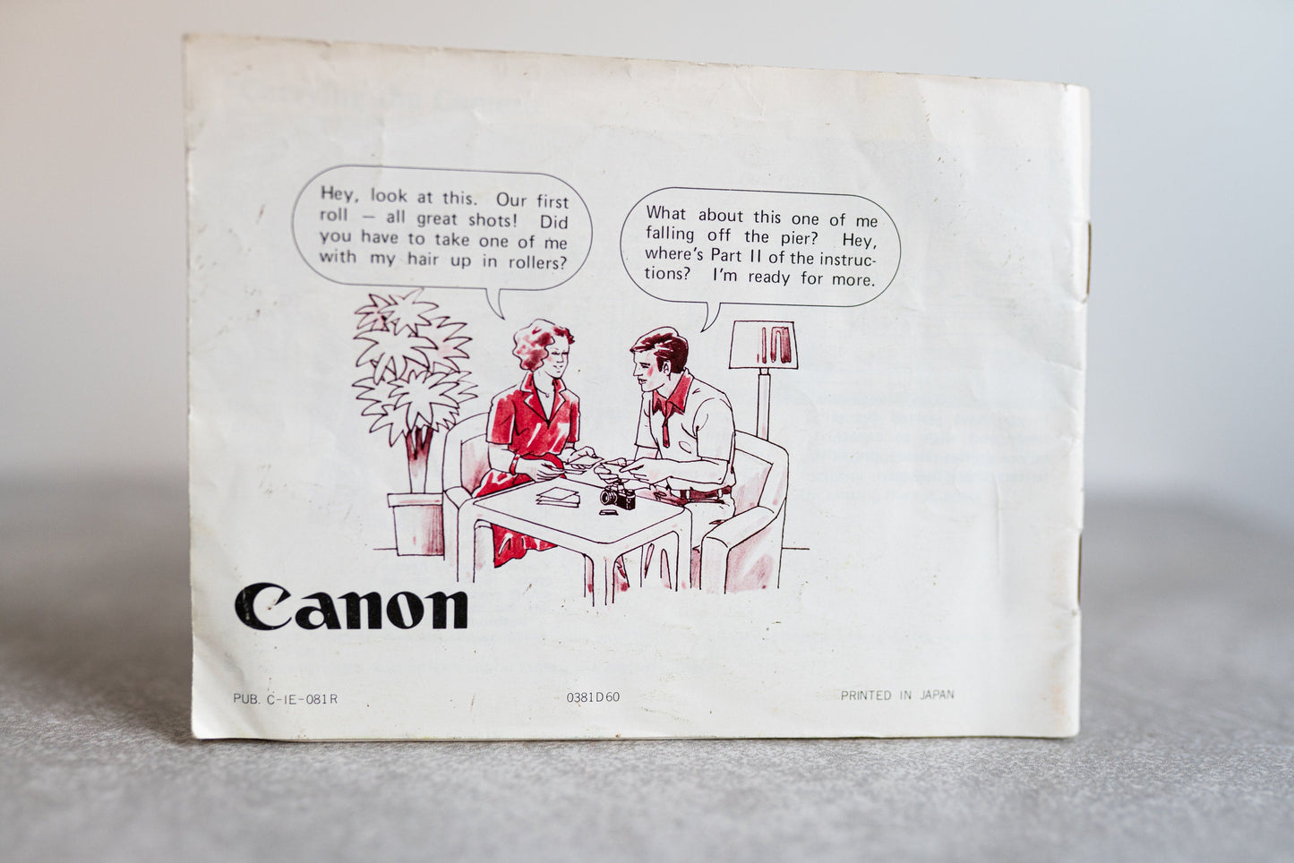 Canon AE-1 Instructions Manual Part I