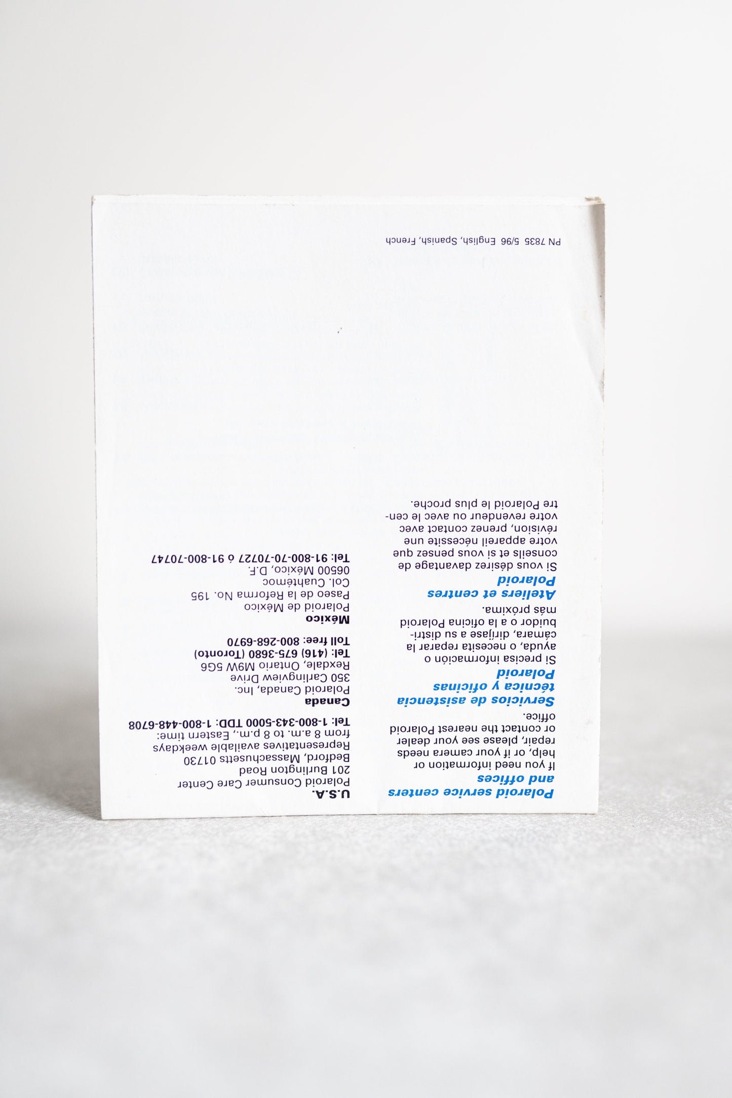 Polaroid OneStep Autofocus & OneStep Close-up Cameras Manual