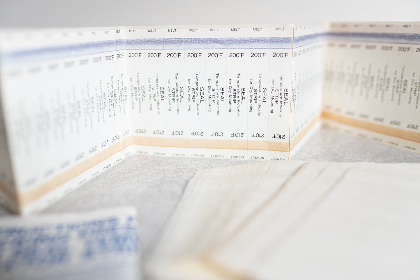 Vintage Seal 4x5 Temperature Indicator Strips and Release Paper Sheets