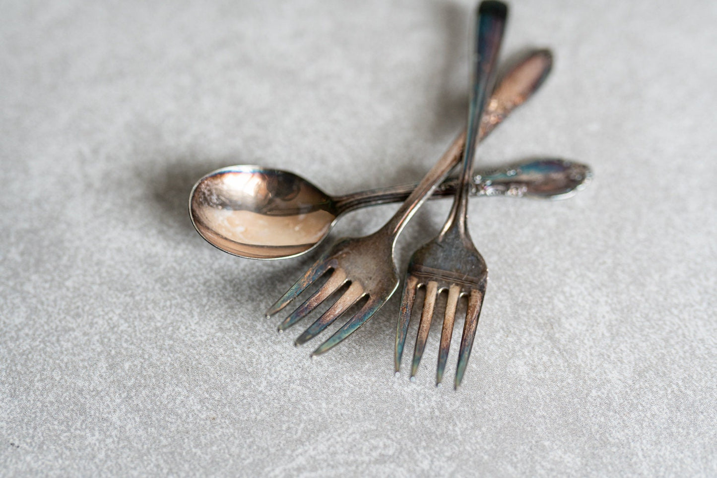 Childrens Silverware - 2 Forks and 1 Spoon