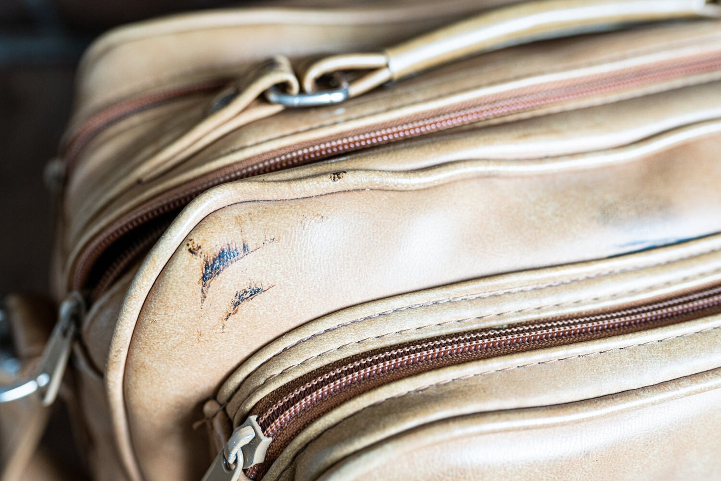 Vinyl Camera Bag w/ Shoulder Strap - Circa 1960s