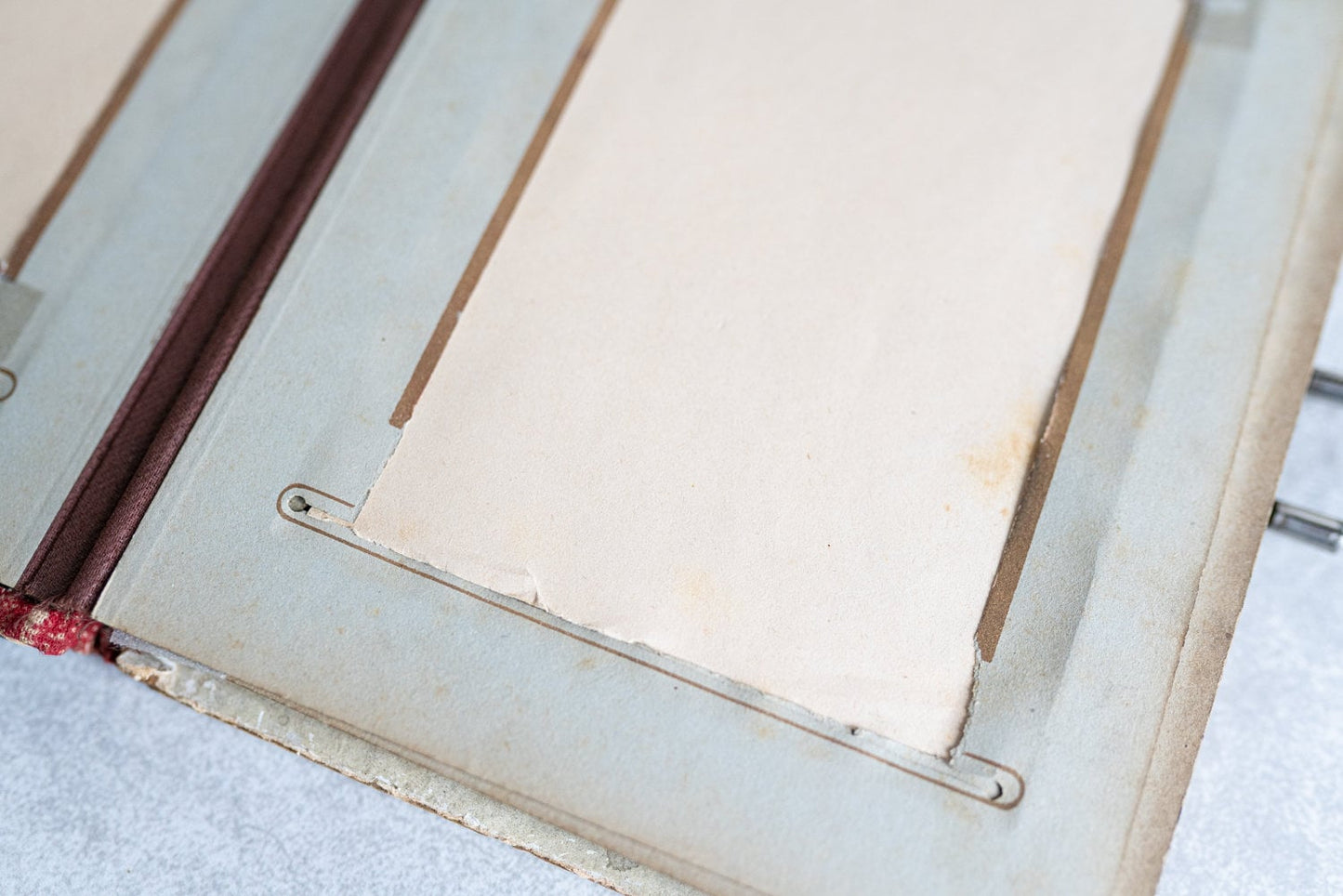 Vintage Photo Album w/ Image of Two People on Front - Circa 1880s