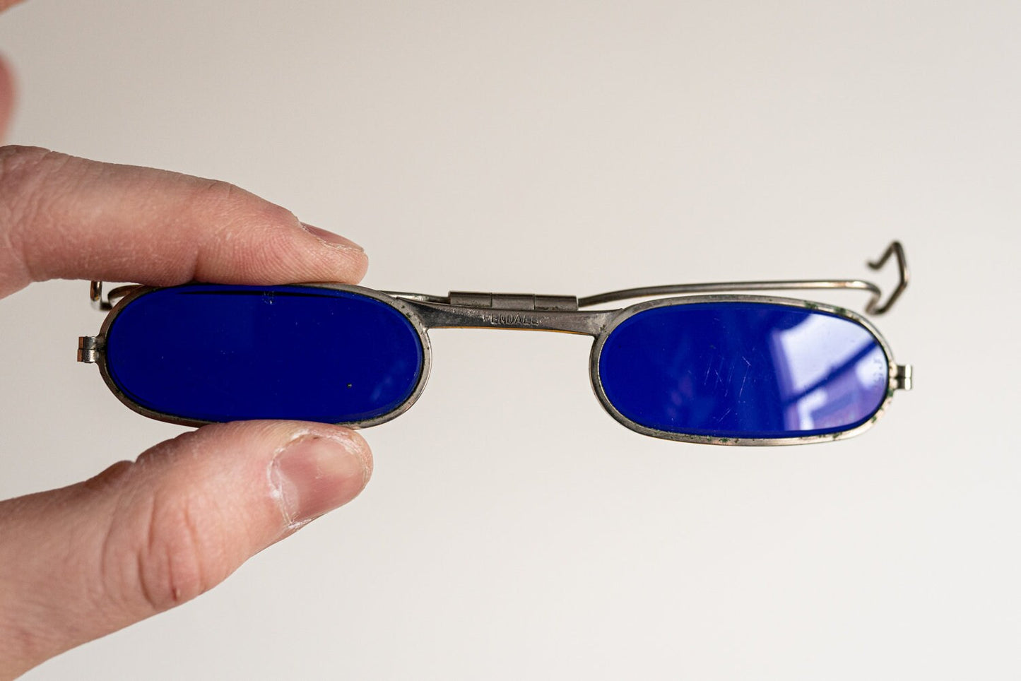Steampunk Vintage Blue Clip on Sunglasses