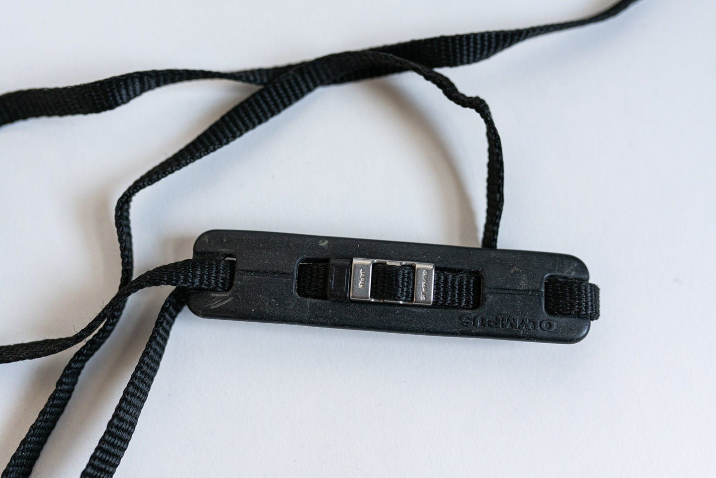 Vintage Black Olympus Camera Strap - Circa 1980s
