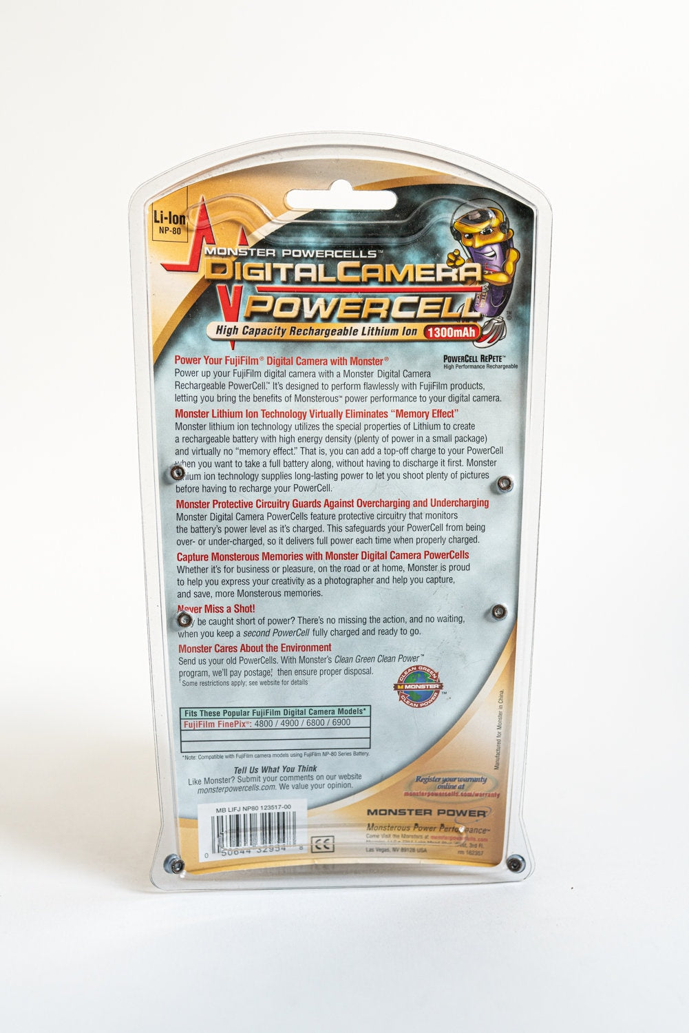 Monster Powercells NP-80 Battery for Fujifilm FinePix Cameras - New Old Stock
