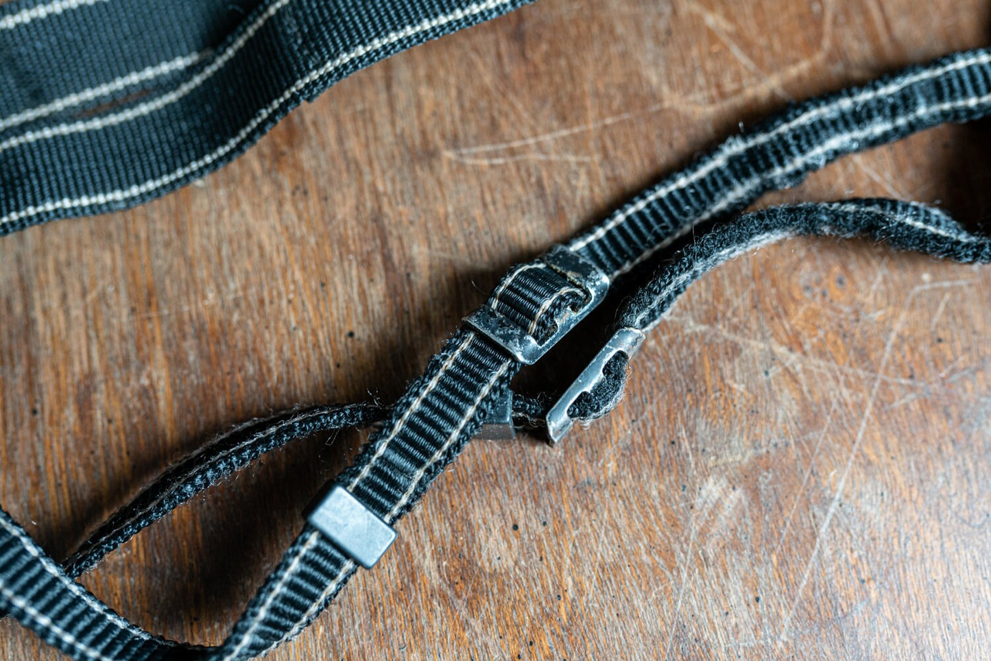 Vintage Black and Tan Camera Strap - Circa 1960s