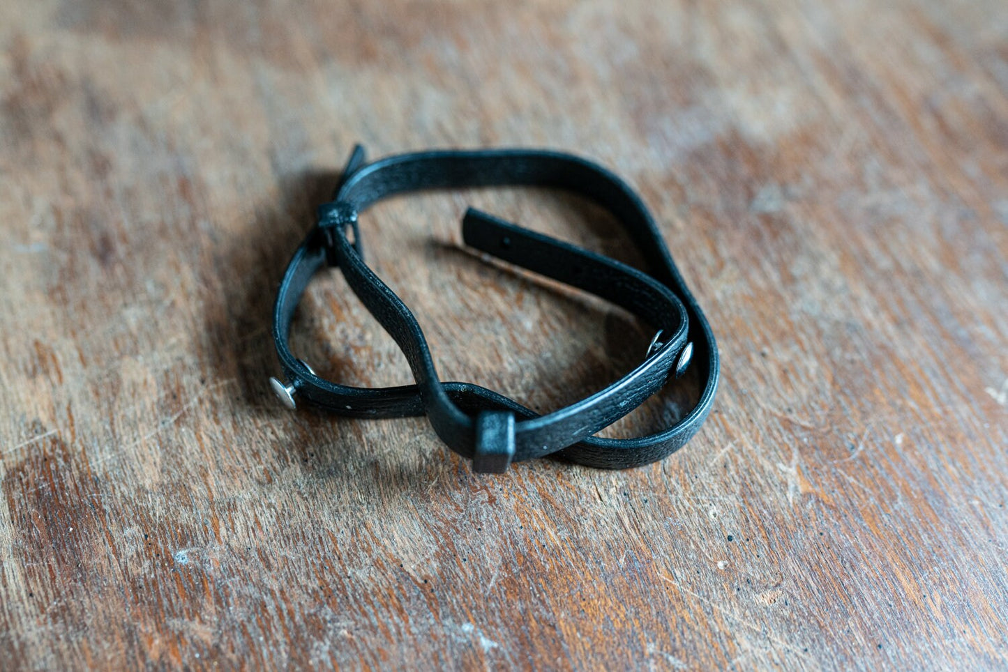 Vintage Black Vinyl Camera Wrist Strap
