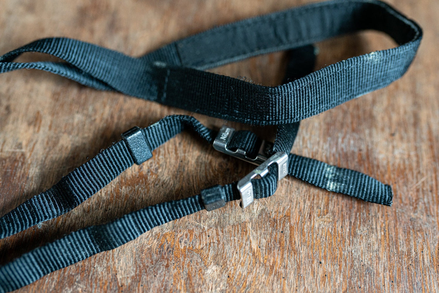 Vintage Black Nikon Camera Strap - Circa 1970s