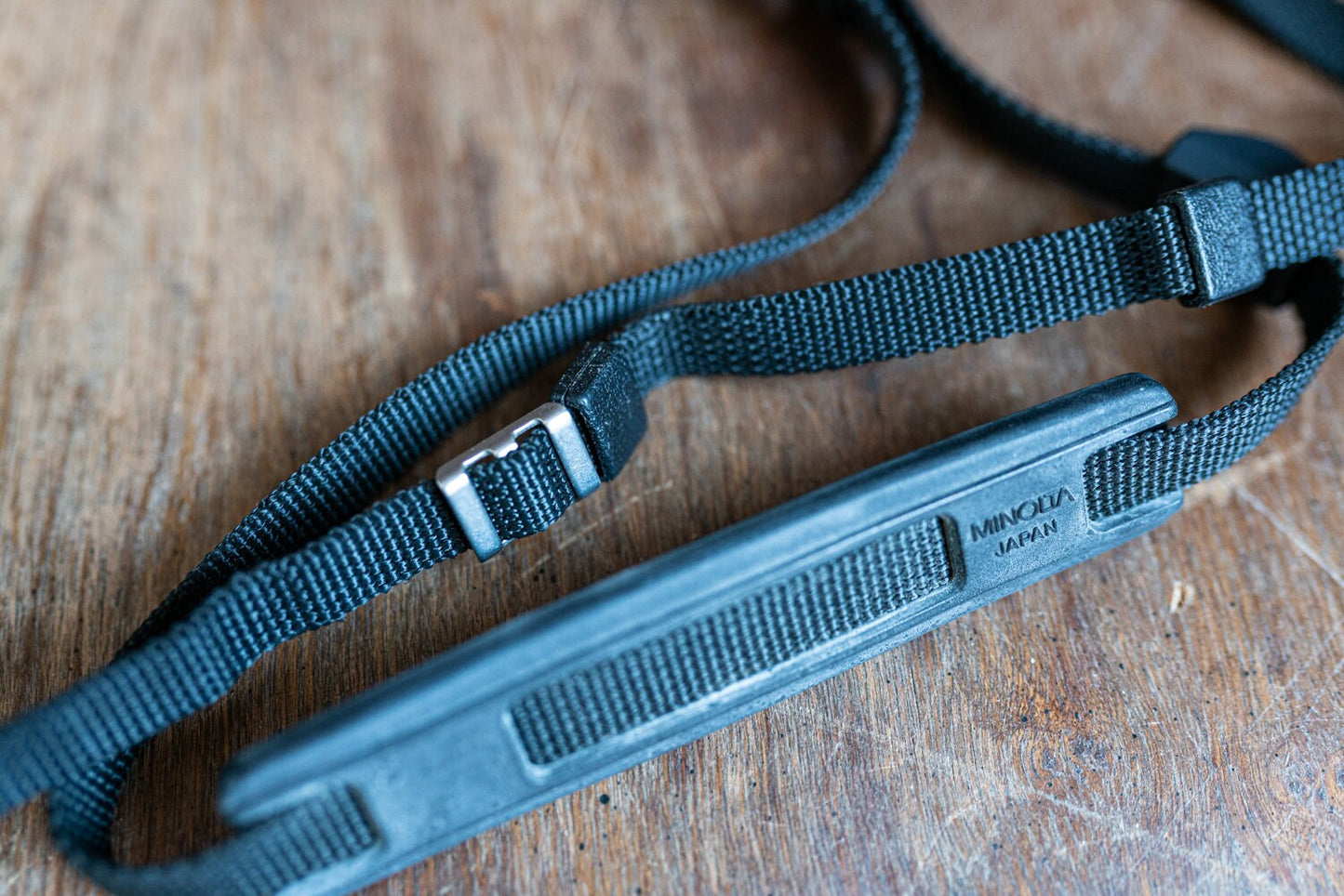 Vintage Minolta Camera Strap - Black - Comes w/ Shoulder Pad