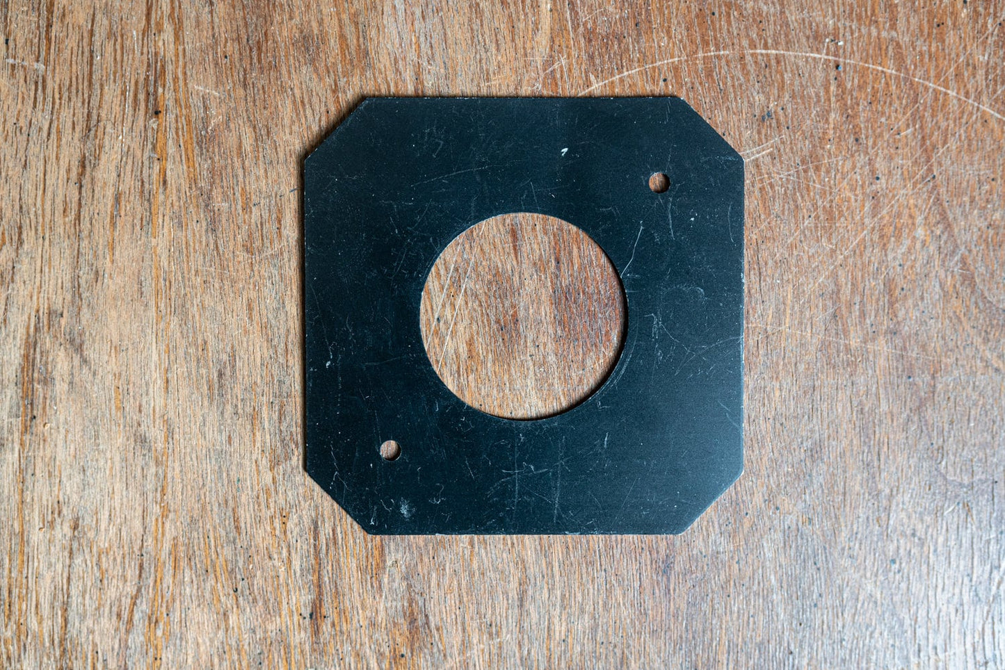 Vintage 3 3/16 x 3 3/16 Metal Lens Board w/ 39mm Opening