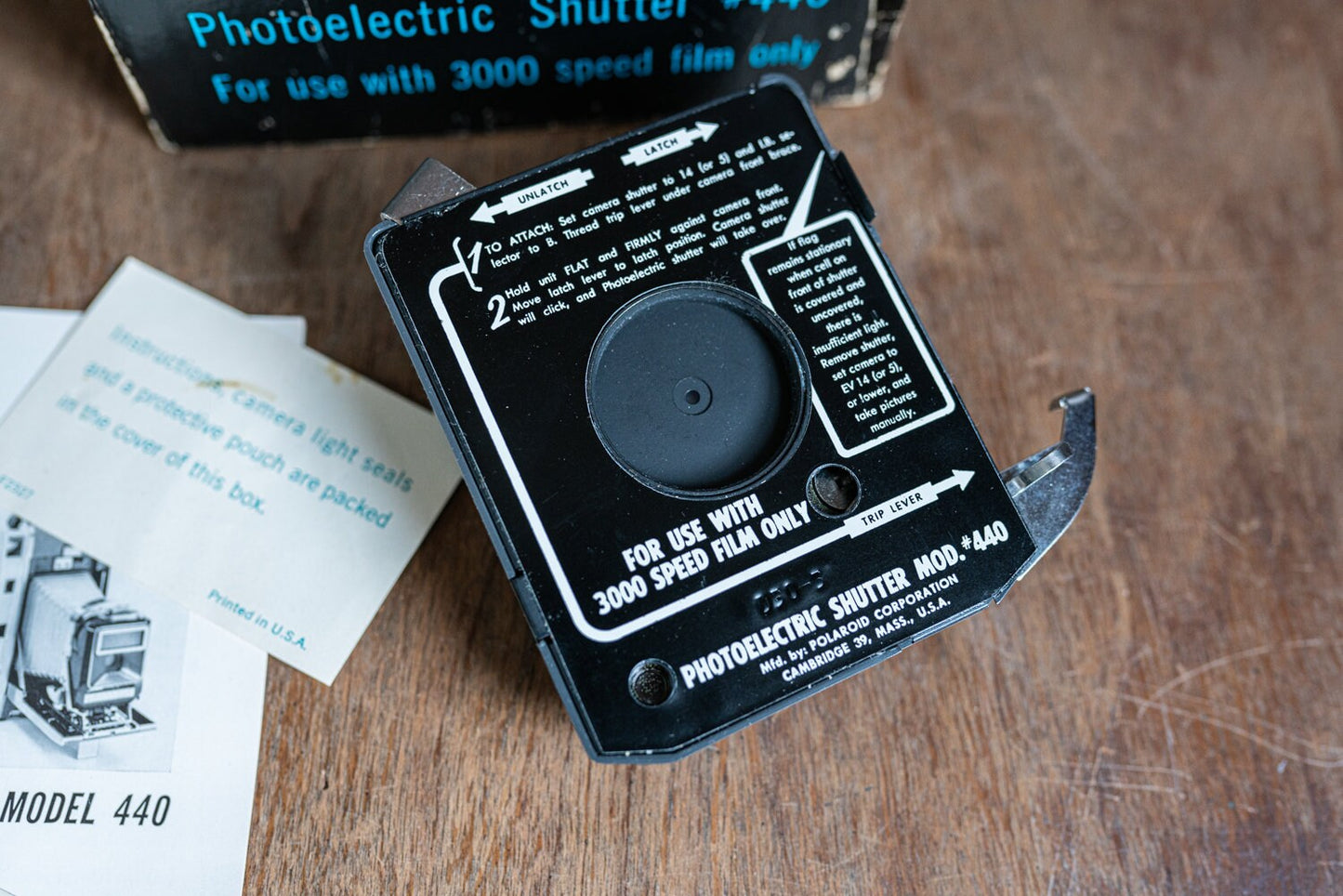 Art Deco Polaroid Photoelectric Shutter No. 440 - For Use w/ 3000 Speed Film