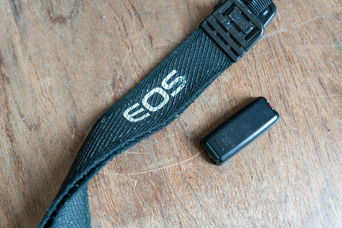Vintage Black Canon Strap w/ Canon CS-RC1 Remote Control