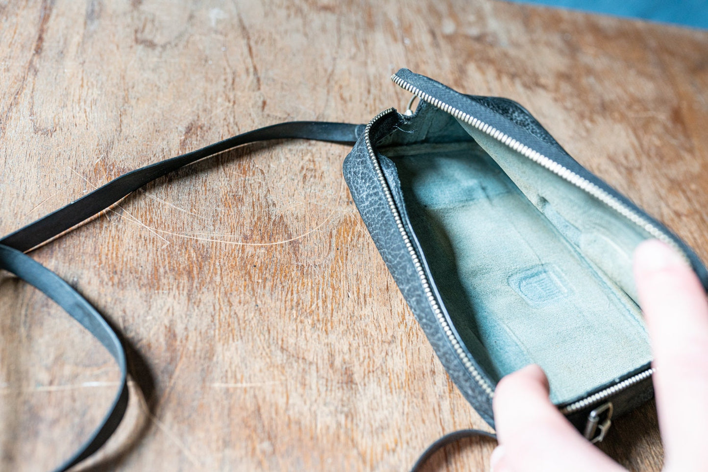 Vintage Black Leather Nikon Nikkorex Case w/ Neck Strap