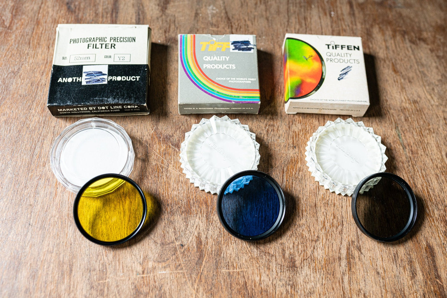 52mm Filters - Set of 3 - Yellow, Blue, and Neutral Density