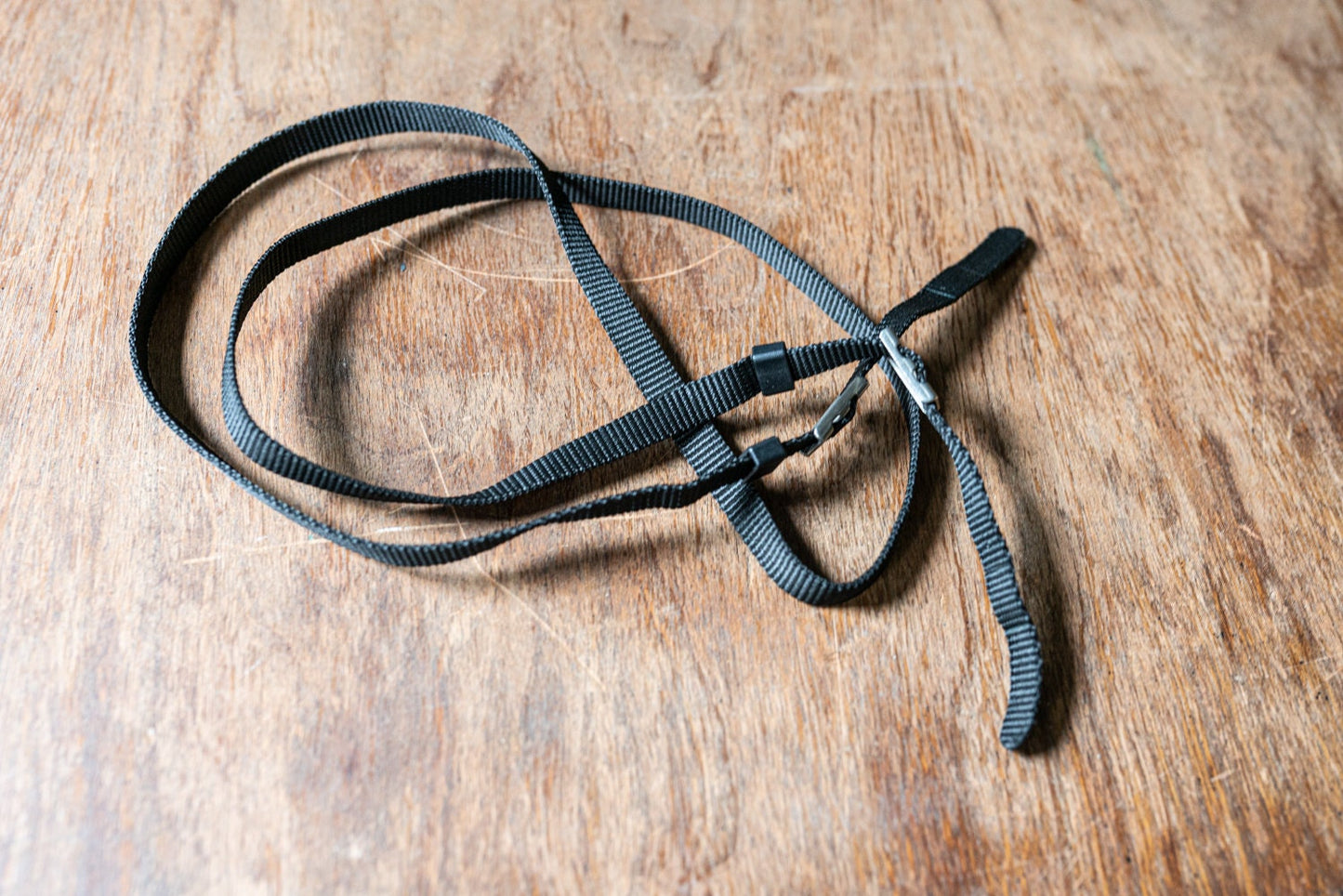 Vintage Thin Black Cloth Camera Strap