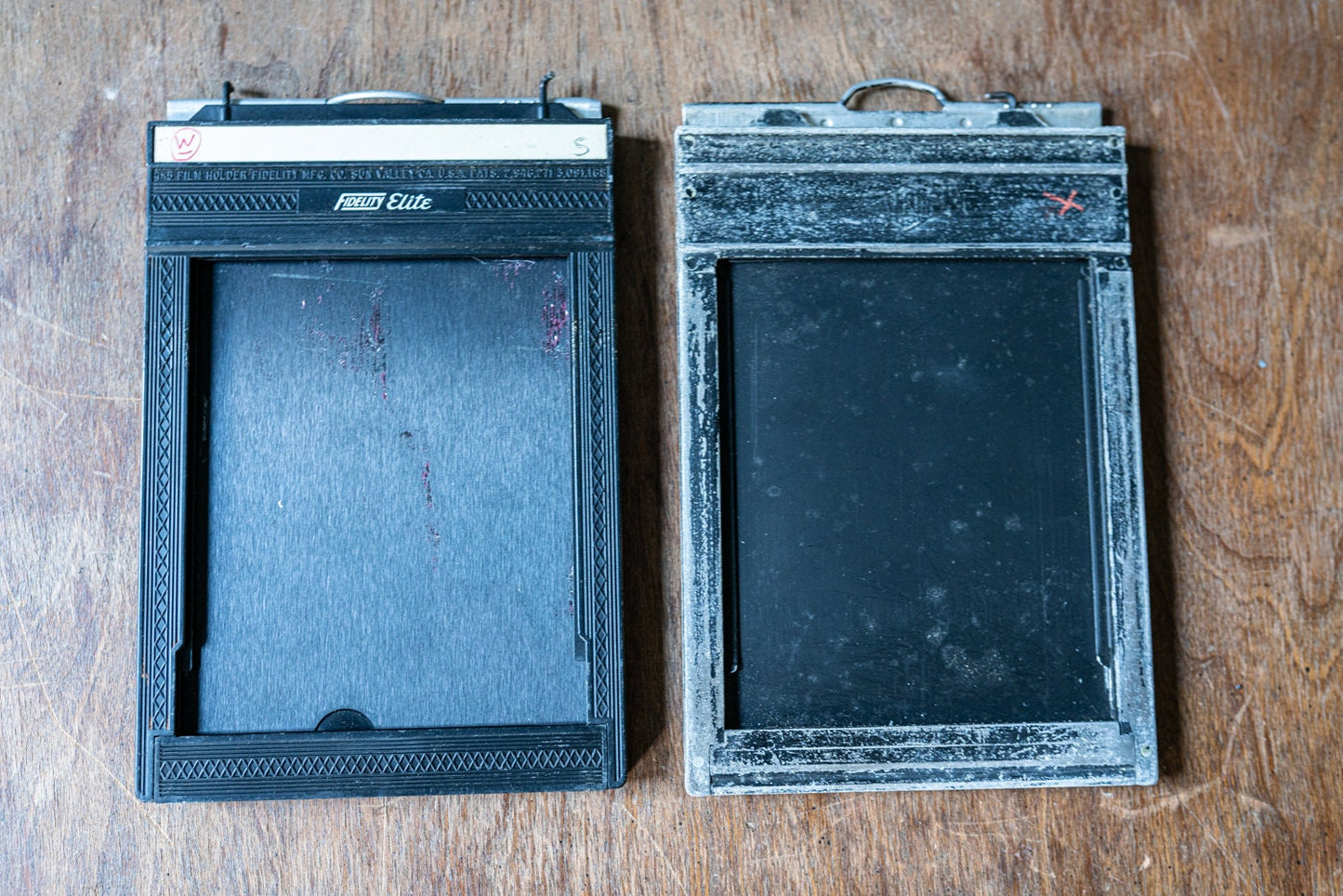 Misc 4x5 Sheet Film Holders - Set of 2 - For Parts / Frame