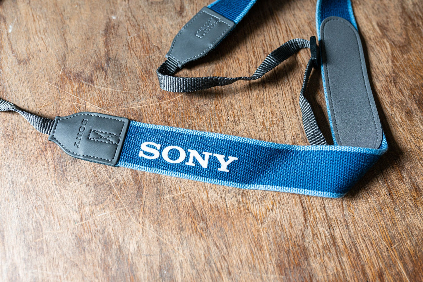 Vintage Blue Sony Handycam Camera Strap