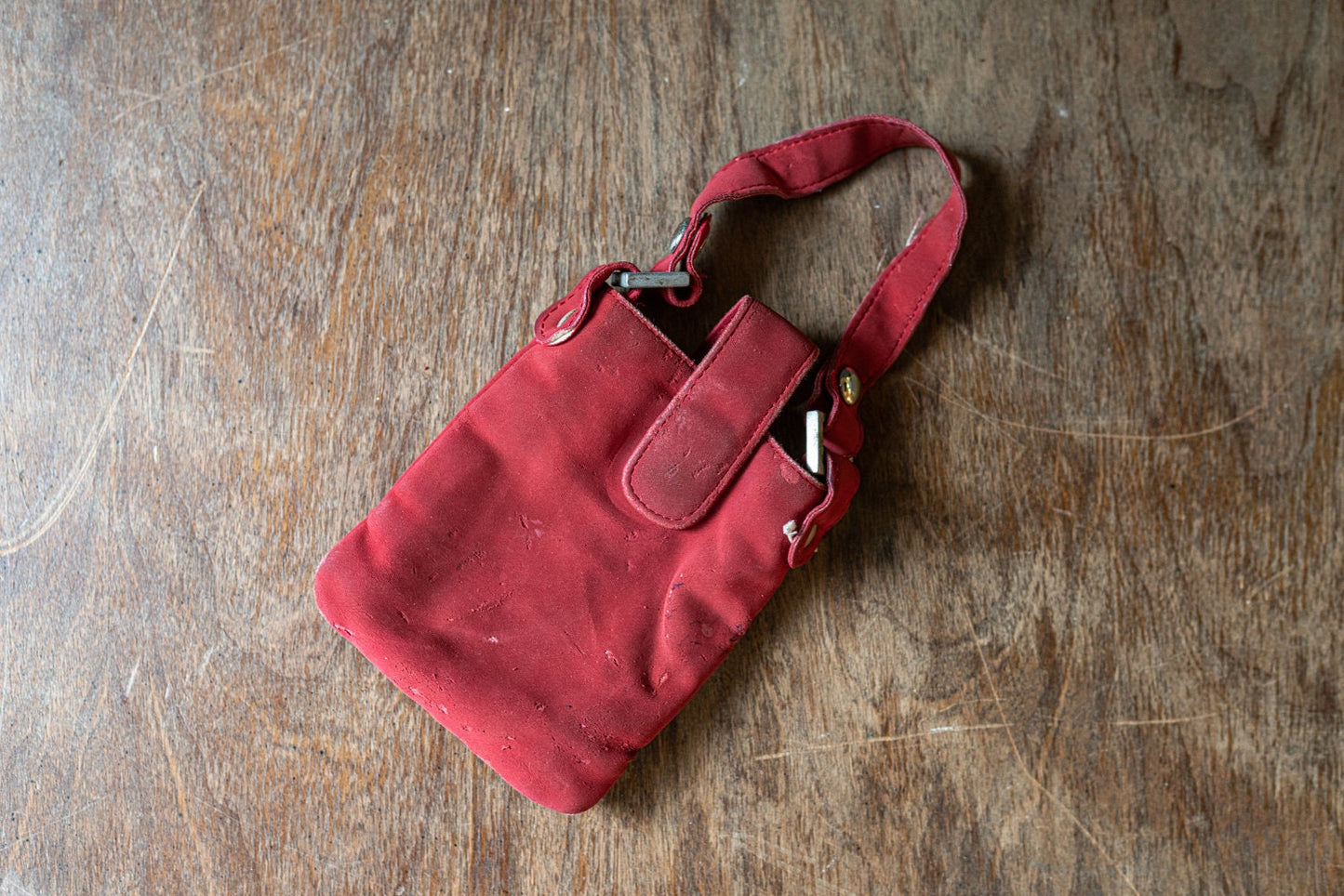 Vintage Red Case / Mini Purse - Toy or Accessory Bag - Circa 1990s