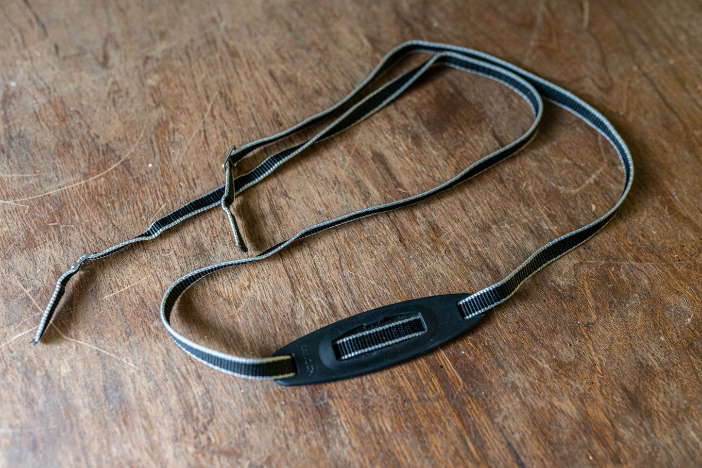 Vintage Thin Black and Grey Minolta Camera Strap w/ Shoulder / Neck Pad