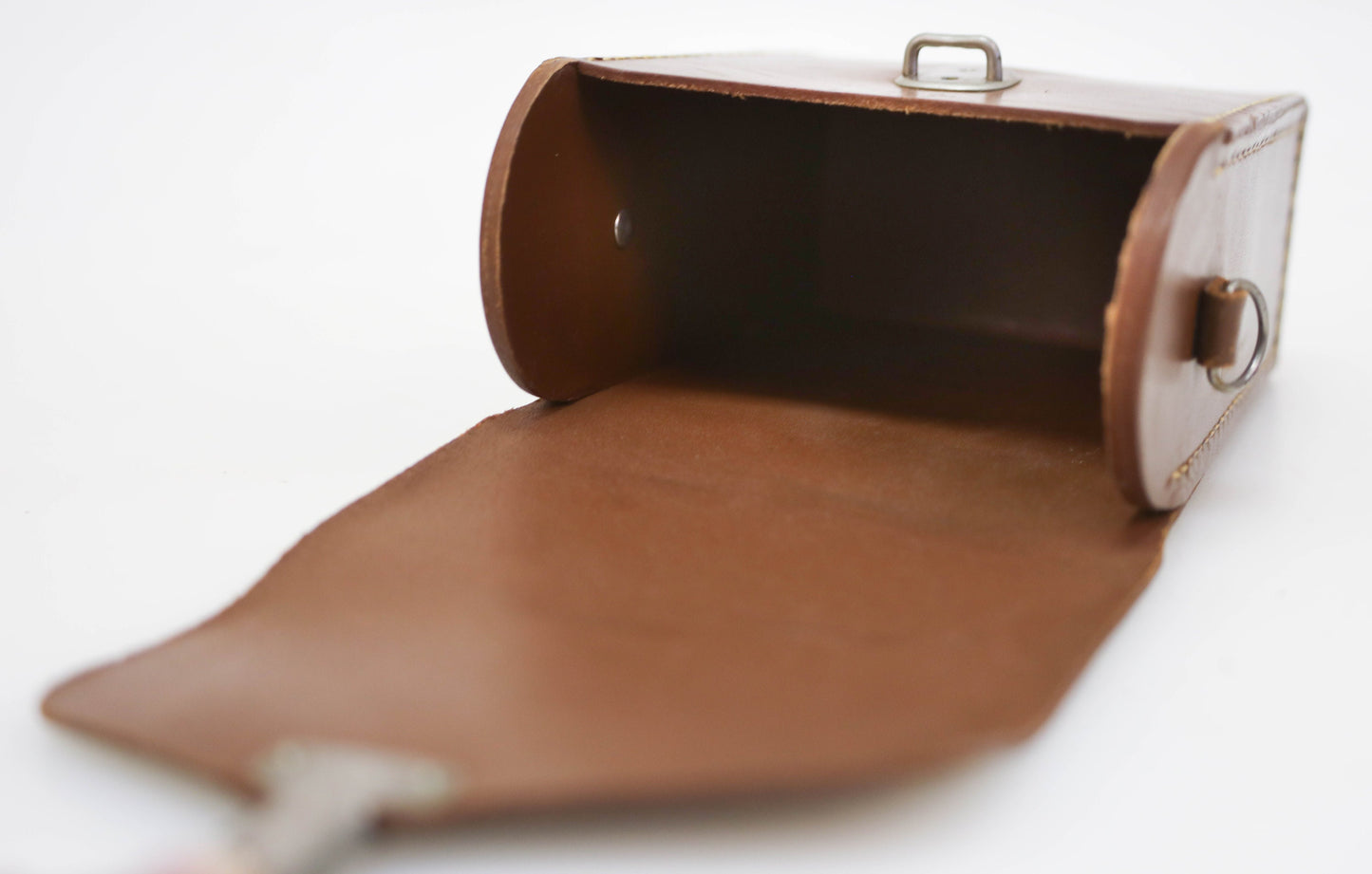 Vintage Camera Bag 1950s Brown Leather