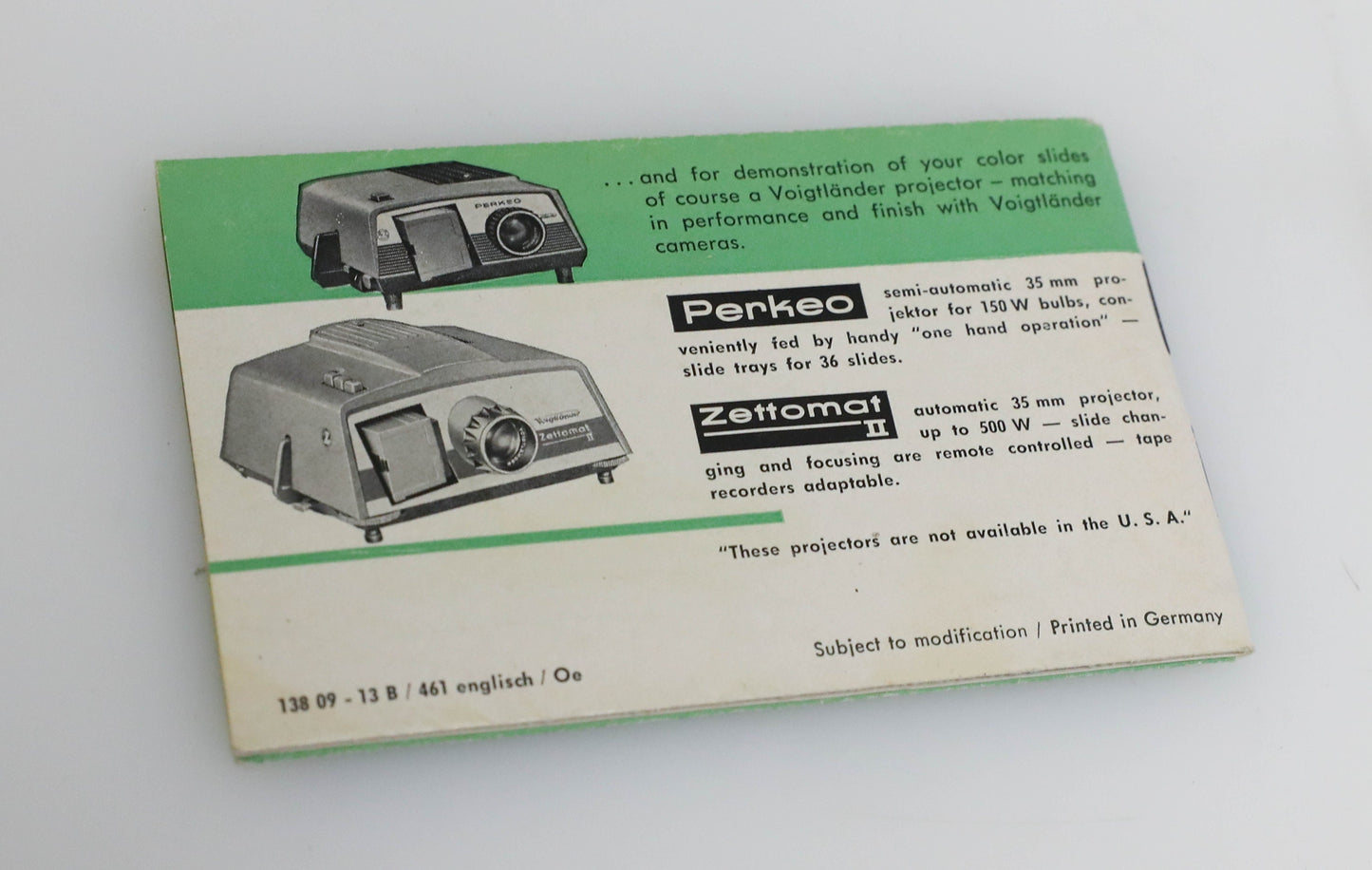 Voigtlander Vito C Instructional Manual