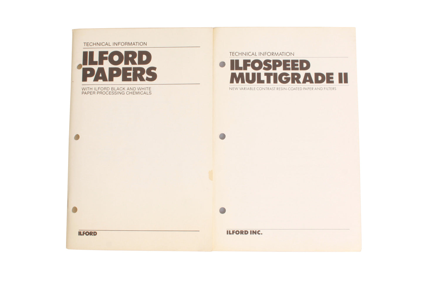 Ilford Paper Technical Guide Set of 2