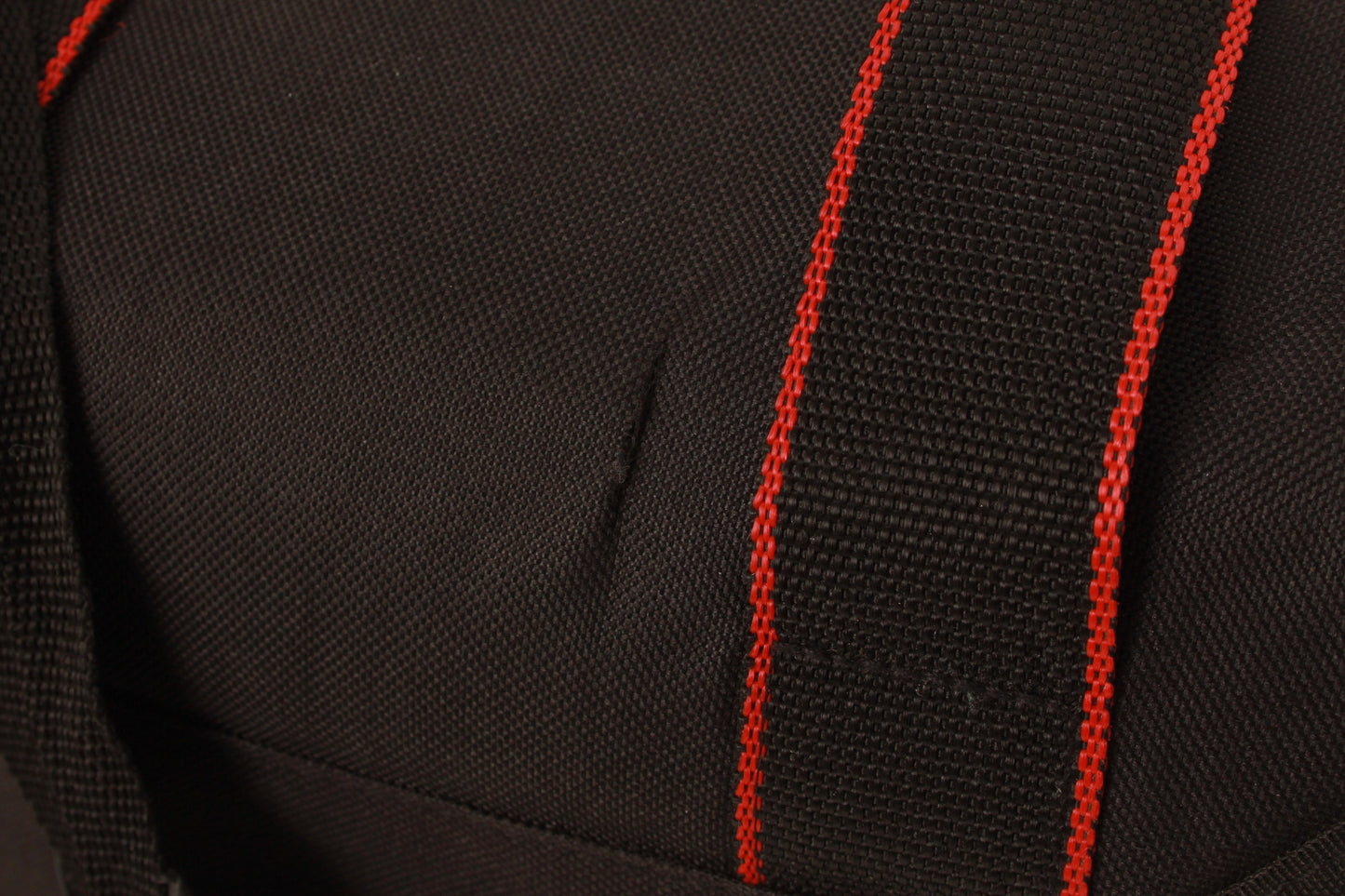 Vintage Camera Bag 1970s Black & Red Stripe