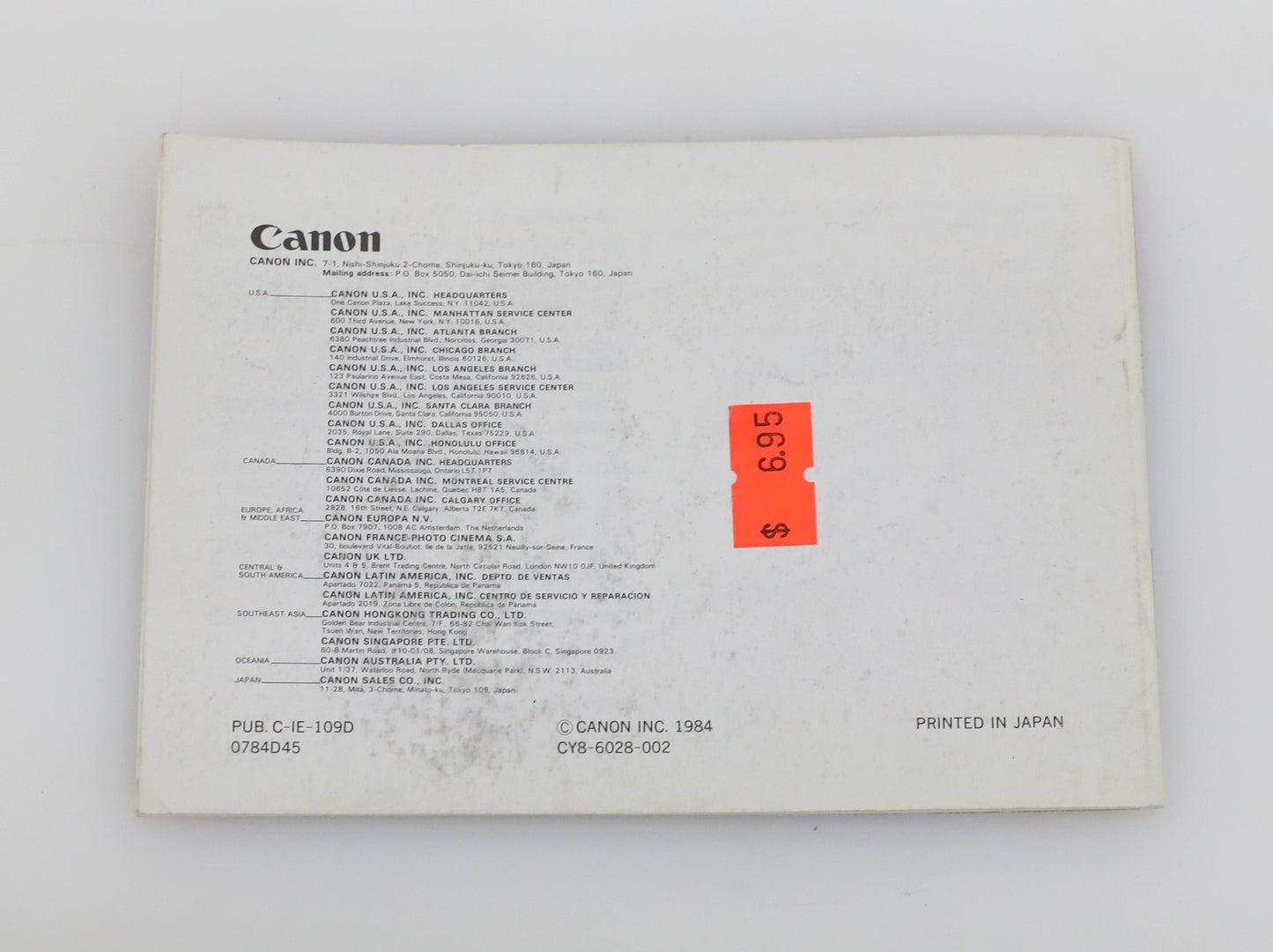 Canon MC Instructional Manual