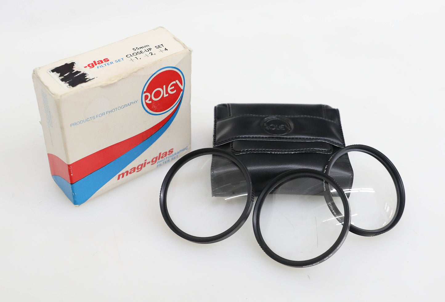Rolev 55mm Magi-Glas Photographic Close-Up Filter Set +1/+2/+4