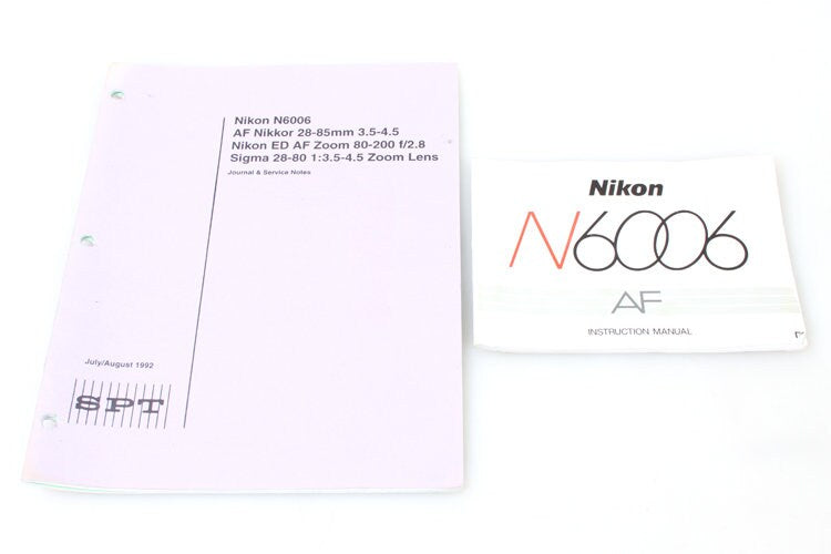 Nikon 6006 Manual & Journal