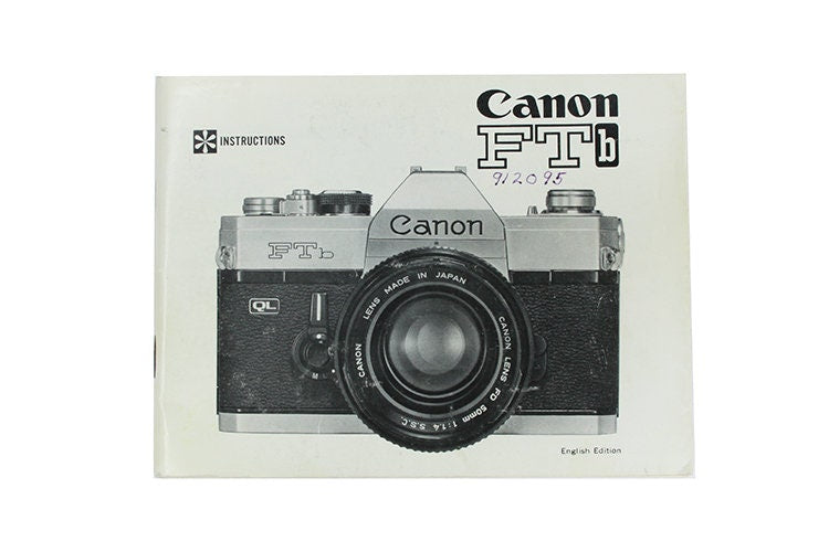 Film Camera Manual Canon FTb SLR Original