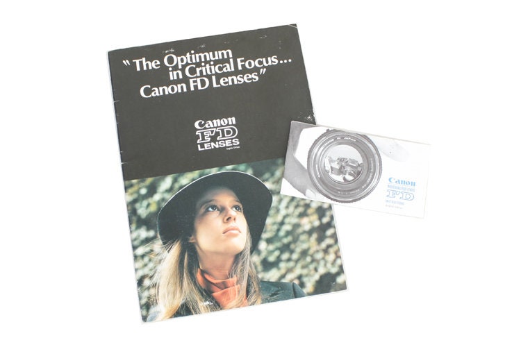 Interchangeable Lenses Canon FD Instructions & Book 43 Pages