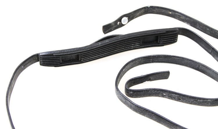 Vintage 1960s Black Vinyl Canon Neck Strap with Rubber Neck Pad