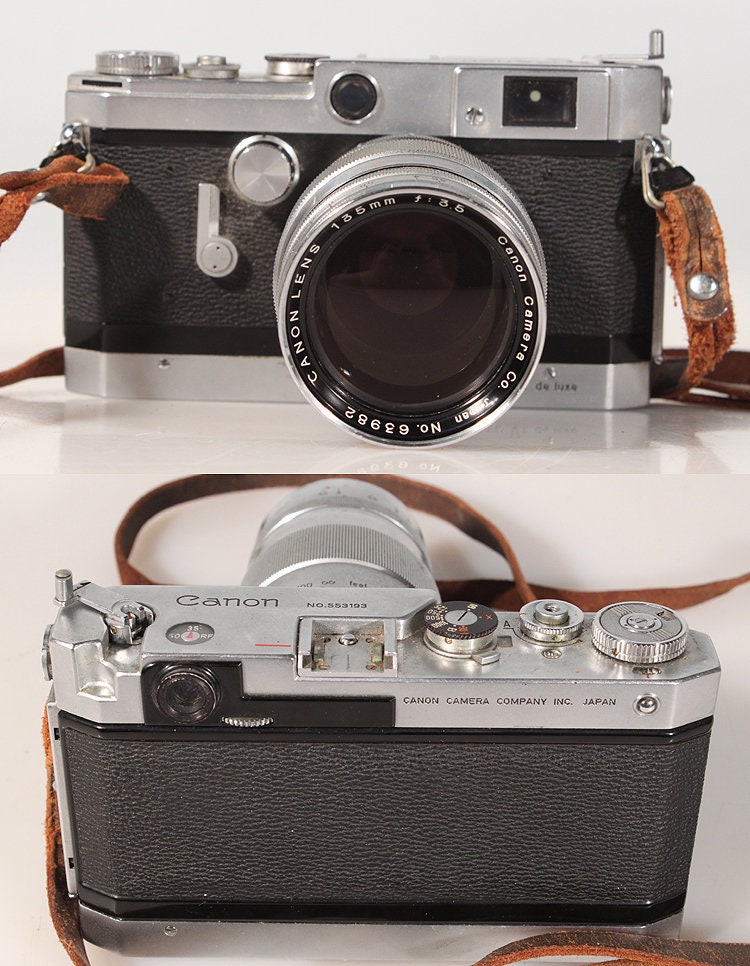 Canon VT-DELUXE Model Z Rangefinder Body W/Canon 135MM 2.5 Lens, Strap and Extras