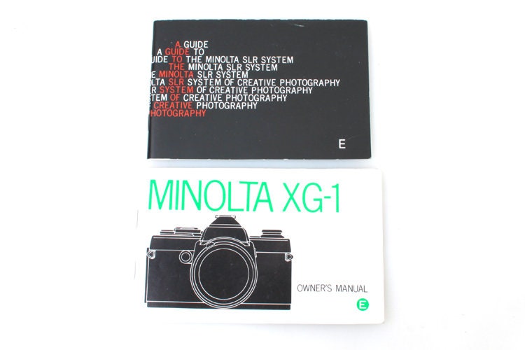 XG-1 Original Owner's Manual + Guide Set of 2