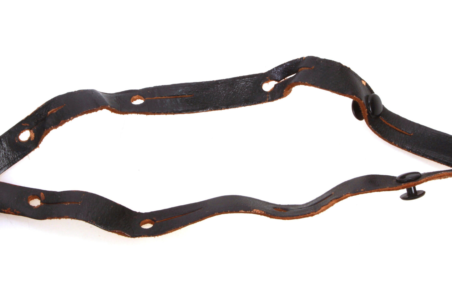 Leather Camera Strap 1960s Thin Black