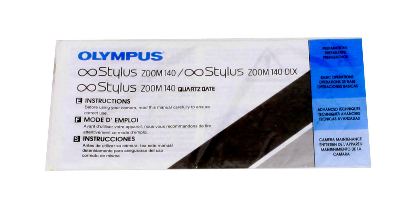 Olympus Infinity Stylus Zoom 140 Manual