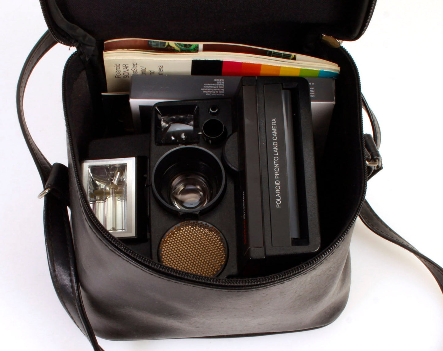 Polaroid Sonnar SX70 Camera w/ Flash & Case
