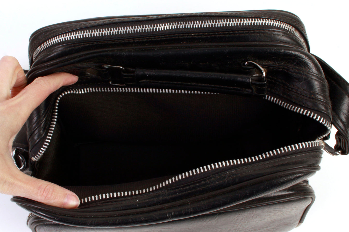 Camera Case 1970s Black w/ Shoulder Strap