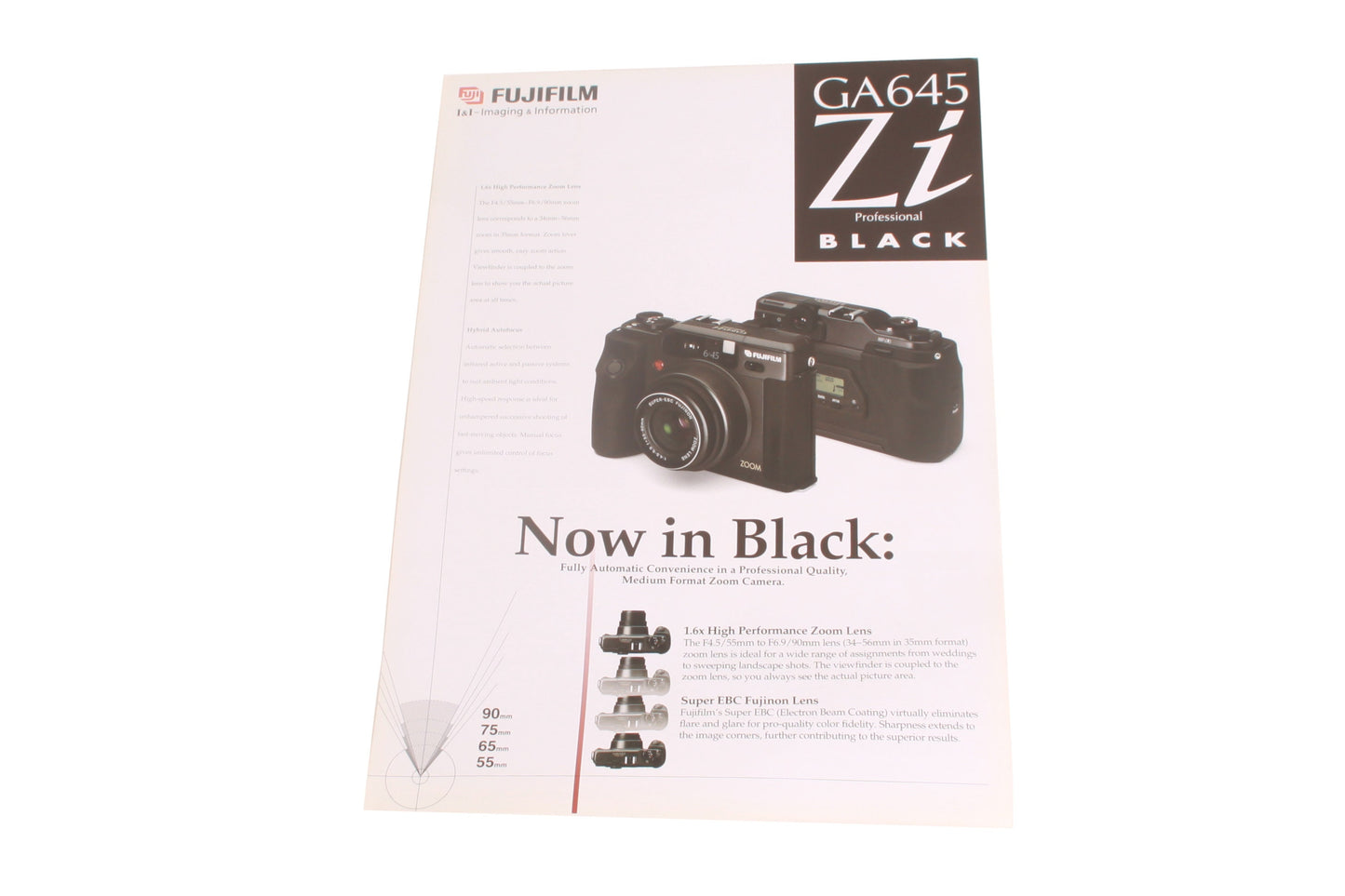 Fuji FujiFilm GA645Zi Black Leaflet