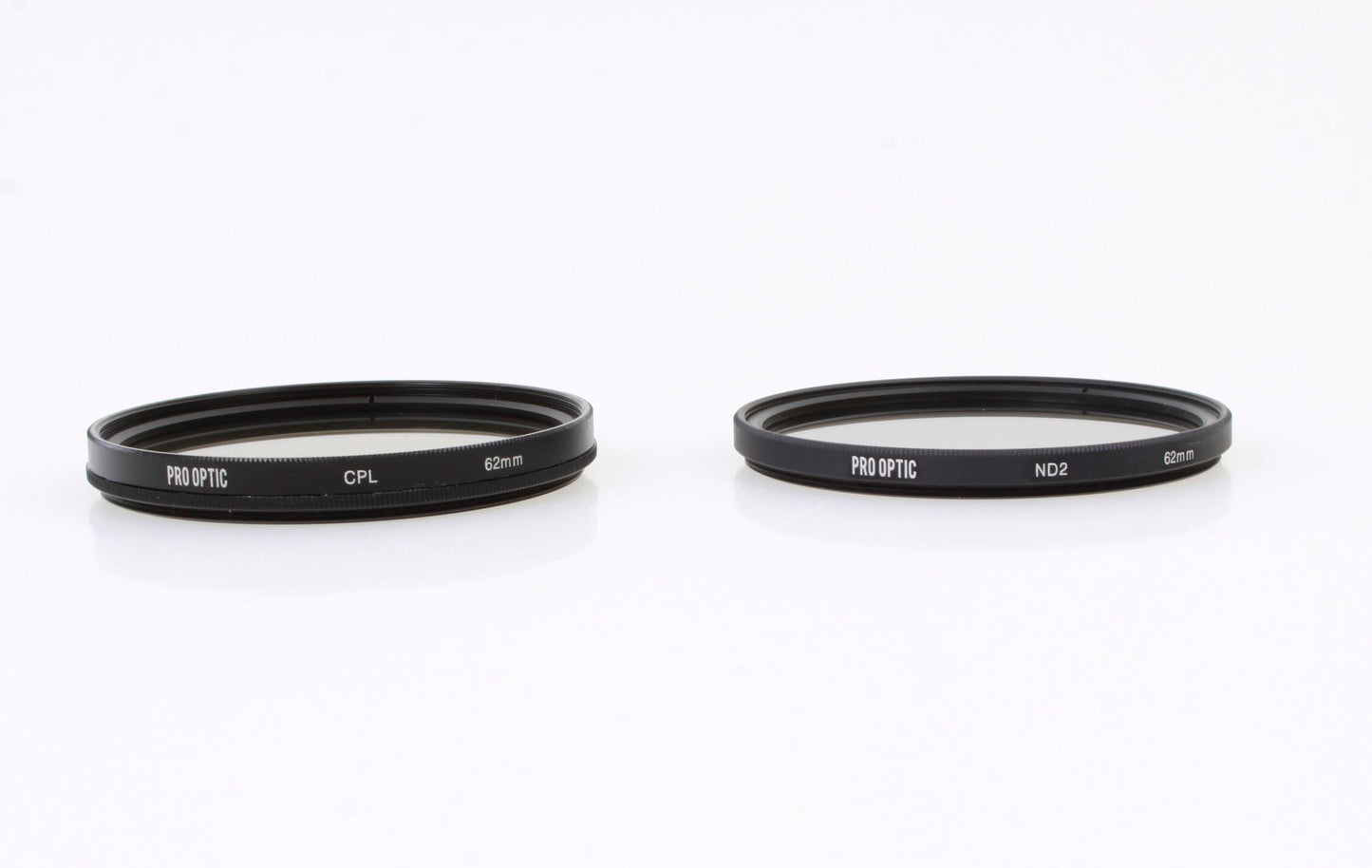PROOPTIC 62mm CPL/ND2 filters with case