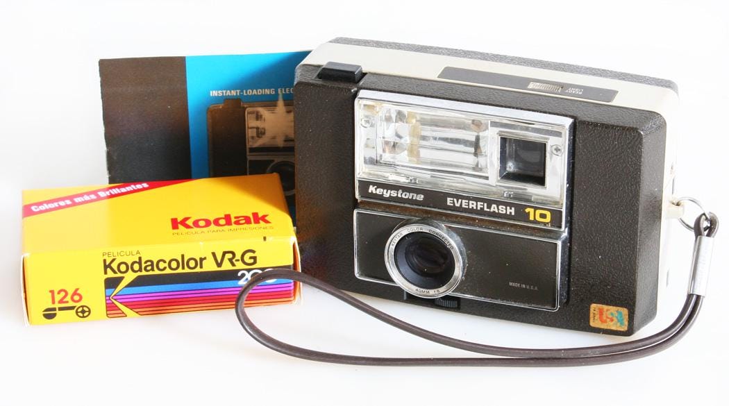 126 Camera with Built In Flash/Film/Manual